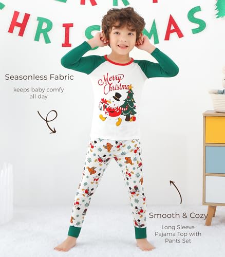 Image of Toddler Boys Girls Clothes Viscose from Bamboo Long Sleeve Top and Pants Clothing Set Soft 2Pcs Kid Outfit