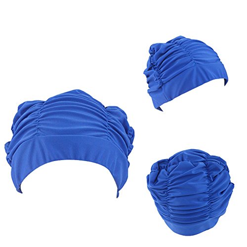 Merryshop@ Soft Drape Elastic Swimming Cap Hat for Dreadlocks Long Hair Summer Pool Sea Fun for Adult Men Women (Blue) Merryshop@ Soft Drape Elastic Swimming Cap Hat for Dreadlocks Long Hair Summer Pool Sea Fun for Adult Men Women (Blue)