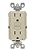 Leviton GFNT1-I Self-Test Smartlockpro Slim GFCI Non-Tamper-Resistant Receptacle with LED Indicator, 15-Amp, 10 Pack, Ivory