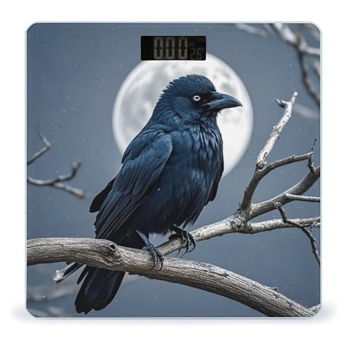 Báscula digital Night Crow de vidrio templado miniatura 1