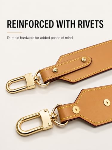 Image of Wide Vachetta Leather Replacement Bag Strap, Fits Neverfull PM /MM /GM Graceful and More