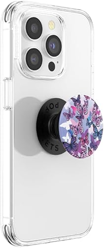 Miniatura 2 de PopSockets - Agarre para teléfono con soporte expandible, agarre adhesivo - Flutterby