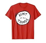 Dr. Seuss Aunt of all Things Emblem RED T-shirt