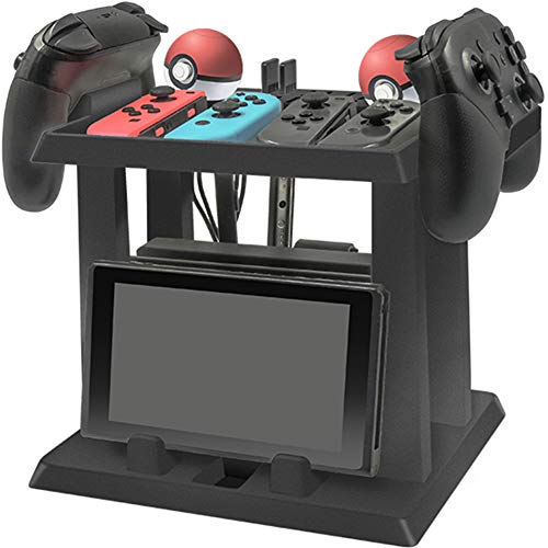 最安値 Umora Nintendo Switch用 ニンテンドースイッチ スタンド 大容量 収納ラック アクセサリー ホルダー カード コントローラー ドック全部収納可能 オールインワンの価格比較