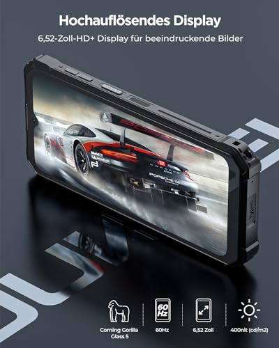 OUKITEL WP36 Outdoor Handy Ohne Vertrag mit 128dB Stereo Lautsprecher, 16GB+128GB Smartphone, IP68...