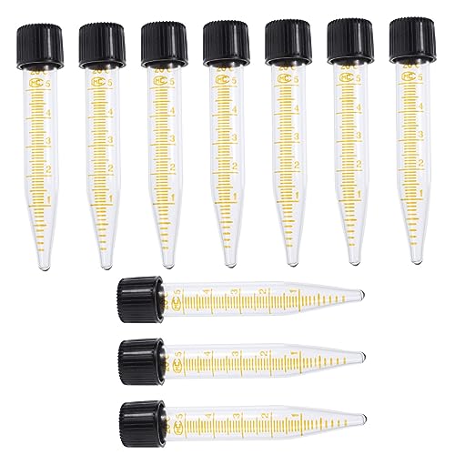 TEMPNAP 10個 ガラス遠心管 透明刻付き 尖底マイクロサンプル保存容器 化学 生物実験用 試験管 ランダムカラー ランダムカラー