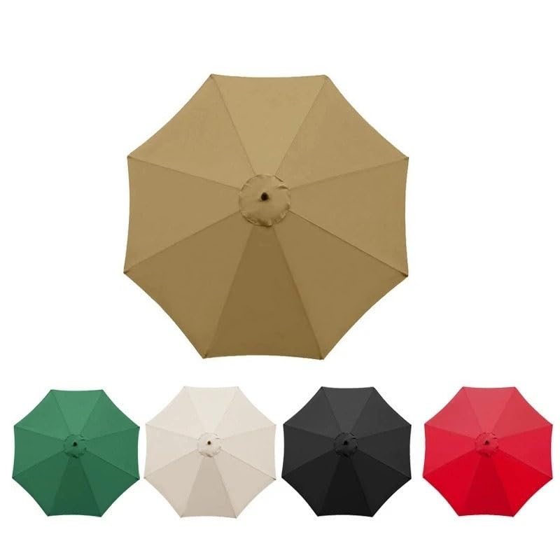 Hohota 2/2.7/3m Parasol Replaceable Cloth Outdoor Garden Patio Banana Umbrella Cover Sunshade Canopy(White,2.7M 8Ribs)