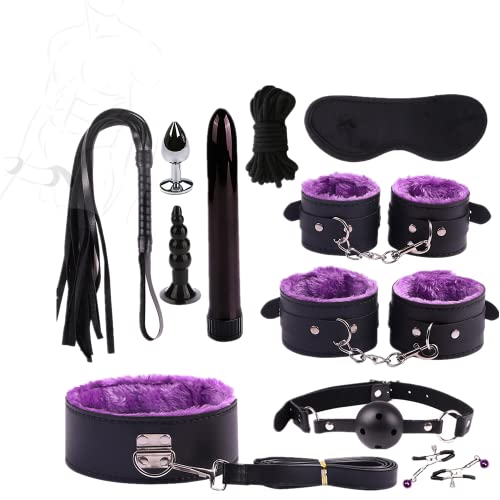Pulsera Ajustable de Cuerda Auxiliar de Yoga de Peluche de Cuero Multifuncional, Accesorios de Equipos Deportivos de Collar Conjunto de 11 Piezas Cover