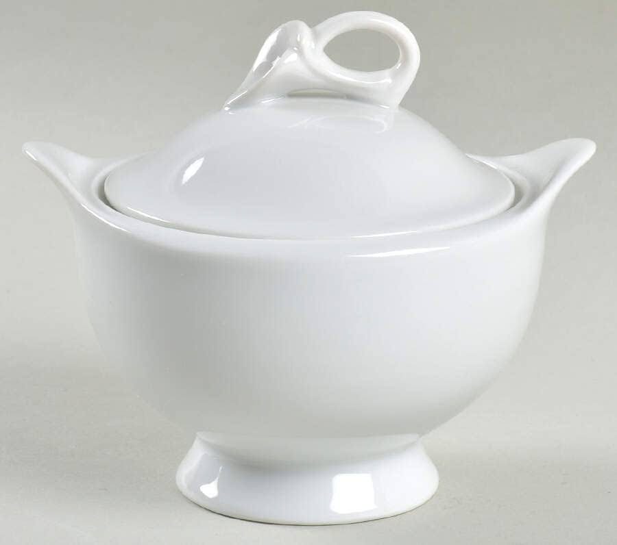 Mikasa Classic Flair White Sugar Bowl