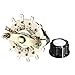uxcell 1P11T 1 Pole 11 Position 1 Deck Band Channel Rotary Switch Selector with Knob Cap