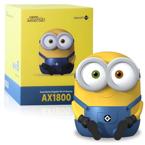Davolink Minions Bob WiFi 6 Router for Home - Turbocharge Your Internet with Minions Magic Secure Travel WiFi Router - Gaming Router Davolink Minions Bob WiFi 6 Router for Home - Turbocharge Your Internet with Minions Magic Secure Travel WiFi Router - Gaming Router