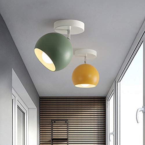 Plafonnier moderne E27 vert pour éclairage entrée et balcon