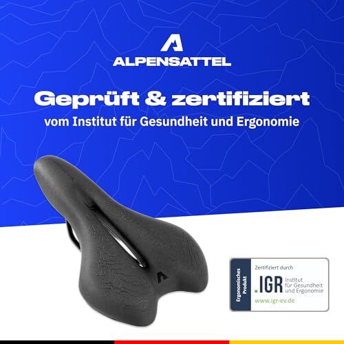 Alpensattel 3.0 Sport+ Leistungsstarker und komfortabler Fahrradsattel für Damen und Herren -...