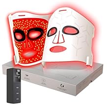 Infrared Red Light Therapy Mask High Power for Glowing Skin Ultra-Thin 1.8mm 4.6oz, 830nm 633nm 590nm, Red light therapy for face Luxury Gift