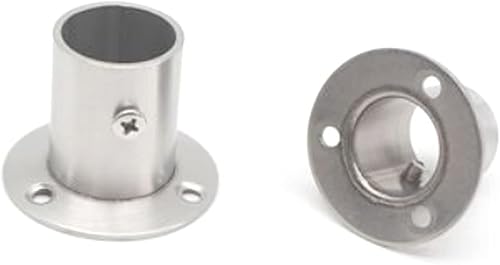 Miniatura 3 de jing Soporte de barra de acero inoxidable para armario de ducha, soporte de barra de armario, soportes de brida para barra de 0.748 in de diámetro