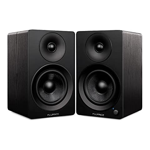 Fluance Ai41 Powered Bookshelf Speakers with Bluetooth Cover