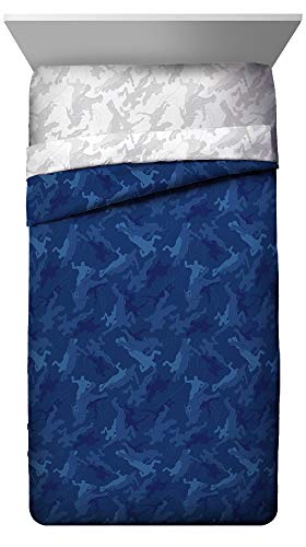 Jay Franco Emote Camo 4 Piece Twin Bed Set (Official Product), Blue-Fortnite #TOP1