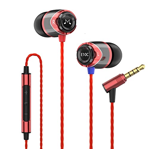 Image of Soundmagic E10C in-Ear Wired Headphones with Mic (Red)