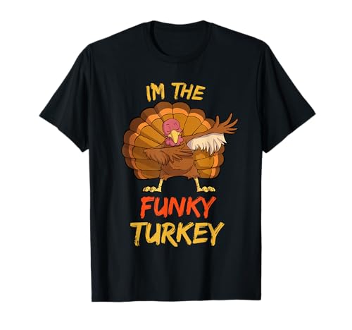 Funky Turkey Matching Family Group pijama de festa de ação de graças t-shirt