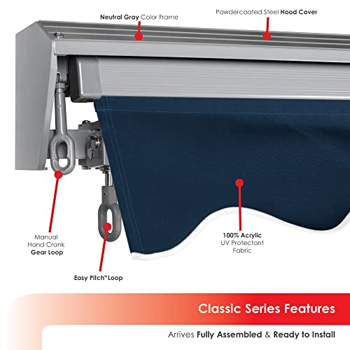 ADVANING-Classic-Series-12X10-Electric-Retractable-Awning-100-Acrylic-UV-Sun-Shade-Canopy-Navy-Solid-EA1210-A004H ADVANING Classic Series 12X10 Electric Retractable Awning 100 Acrylic UV Sun Shade Canopy Navy Solid EA1210 A004H