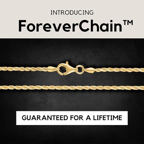 KISPER Solid 18K Gold Over 925 Sterling Silver Italian Diamond-Cut 1.5mm Braided Rope Chain Necklace - for Men & Women with Lobster Clasp - Made in Italy3