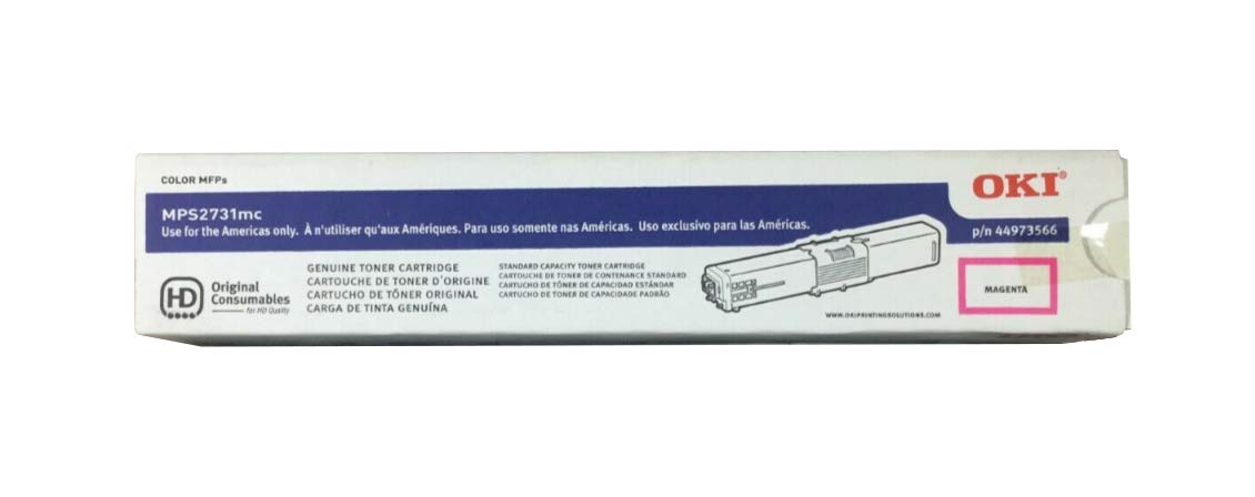 Okidata Magenta 5200 Page Yield Toner Cartridge for Oki MPS2731MC Printer 44973566 by Oki Data
