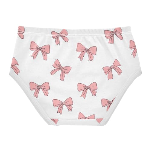 Wusikd Pink Bows (2) Girls' Underwear Cotton Girls Briefs Soft Toddler Underwear 2T2