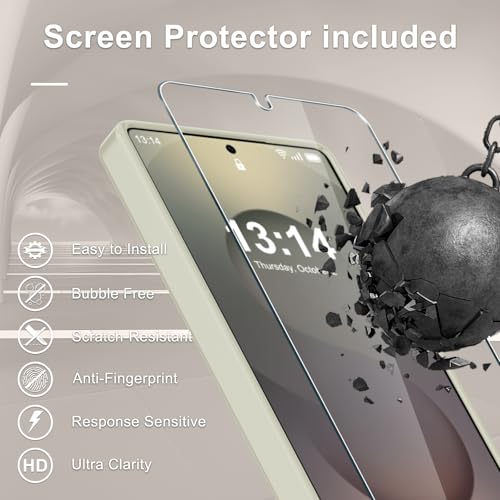 Image of for Samsung Galaxy S25 Ultra Case, Matte Magnetic Phone Cover, Cream White | Fit for MagSafe, Screen Protector included, Shockproof Military Grade Protection, Translucent Frosted Back