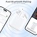 JKV Wireless Charging Case Replacement for AirPod Case Compatible with Air Pods 1 2, Only Air Pod Wireless Charger with Bluetooth Pairing Sync Button, No Earbuds (Lightning Port)
