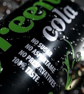 Green Cola Zero Calorie Soft Drink – Sugar-Free Fizzy Drinks with Stevia & Natural Caffeine – No Aspartame, Low Calorie Cans of Pop 24 Pack (330ml x 24)