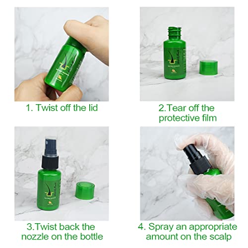 Hair Regrowth Serum Spray, Ginger Serum For Hair Growth, Boost Natural And Healthy Hair Growth, Increase Hair Density, Prevent Hair Loss For Women And Men, 30Ml (3Pcs) #TOP5