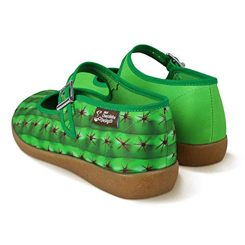 Image of Hot Chocolate Design Chocolaticas Funky Ballerina Mary Jane for Women, Cactus, 5 Women