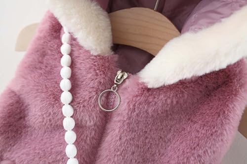 wodceeke Toddler Girls Christmas Elk Fleece Jacket with Bag Hoodie Fuzzy Warm Winter Coats Kids Cute Hooded Outwear 1-6 Years4