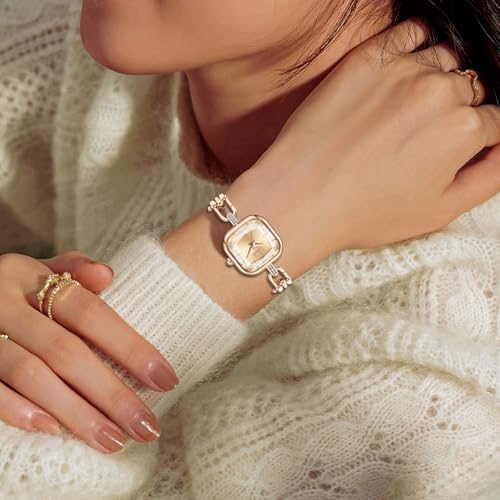 Montre à quartz carrée femme Gosasa en acier inoxydable haute finition