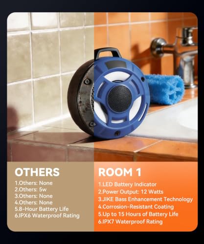 Image of BassBloom Room 1 Portable Bluetooth Speaker, IPX7 Waterproof