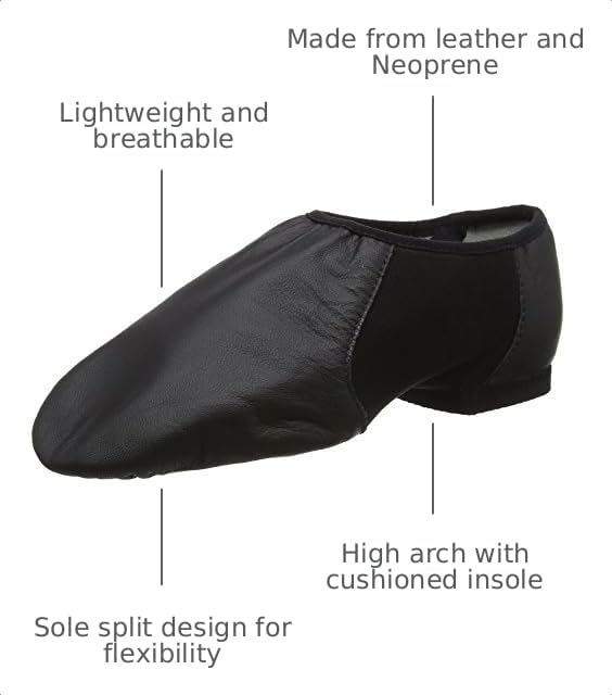 Image of Bloch Women Neo-Flex Loafer, 13.5 Youth, Black, 38
