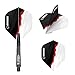 RUTHLESS Dart Flights | Premium 100 Micron Standard Number 2 Shape Rip Torn Design, White, 5 Sets of 3 Flights (5XF4188)