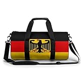 IRUOYA Flag German Coat of Arms Cylindrical Gym Bag 23L Oxford Duffle Storage Tote Waterproof Fitness Bag for Sport Swimming Yoga Overnight Travel