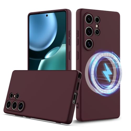 Coque Samsung S24 Ultra silicone prune rouge rigide antichoc