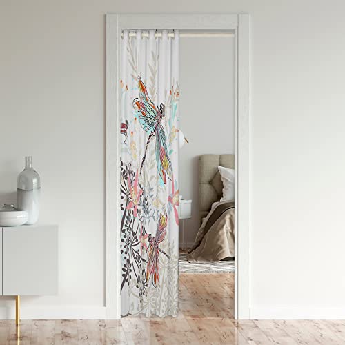 Loussiesd Dragonfly Door Curtain for Doorway Privacy 106x203cm 1 Panel Kawaii Animal Closet Door Cover Curtain for Bedroom Living Room Gifts for Women White Window Treatments - Image 3