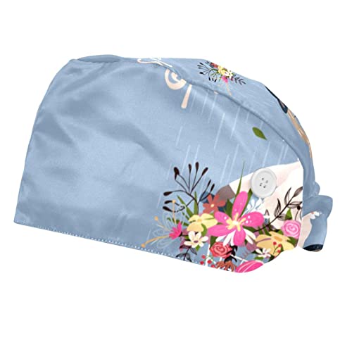 Casquette de travail ajustable vélo d'alpaga avec bandeau absorbant lot de 2