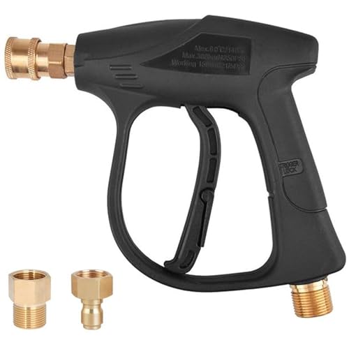 High Pressure Power Washer Gun Kit Pressure Washer Spray Gun M22-14mm/15mm Fitting and 3/8″ Quick Connector