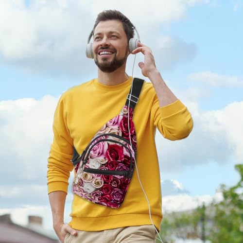 Bolso cruzado multicolor de flores para mujer y bolsa de viaje compacta 3