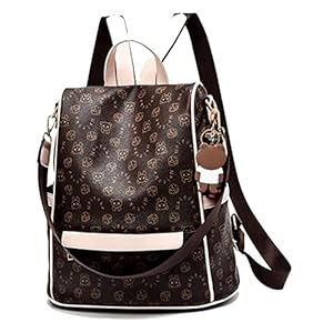 NAITOKE Vrouwen Rugzak Anti-Diefstal Casual School Schoudertas Reizen Rugzak Kunstmatig PU-leer,0999-mi