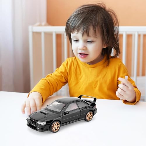 Image of FEXXA 1 /32 Compatible for Subaru Impreza WRX STI Model Car, Pull Back Diecast Collectible Car Toy with Sounds & Lights for Kids Boys Girls and Adults, Gift (Black)