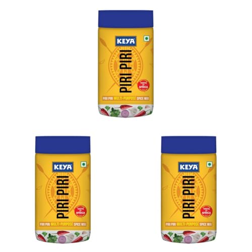 Image of Keya Piri Piri | Peri Peri | Exotic Spice Mix | Multi-purpose Seasoning | Zero Artifical Colours | No Added MSG | Instant Seasoning Mix |Marinade Mix, Dip Mix, Sprinkler| Perfect for Fries, Sweet Corn, Makhana, Papad, Khichdi| 85g