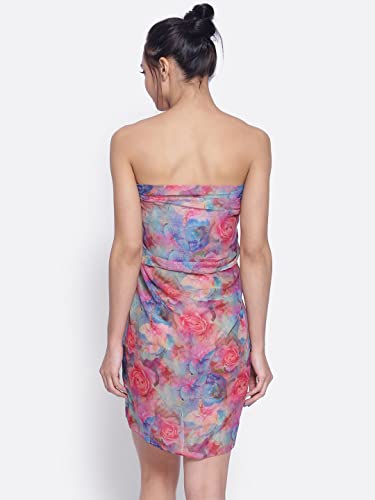 Image of EROTISSCH Women's Poly Georgette One-Piece Swimsuit Cover-Up Sarong, Made of 100% Polyester, Quick-Dry, Lightweight Beachwear for Girls with Adjustable Halter Neck, Suitable for Beach,Resort&Pool