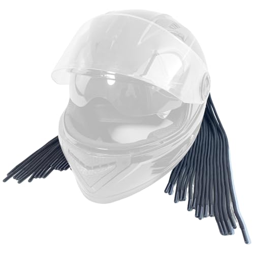 Lecherri Long Tails Extension for Helmet 2PCS Accessories for Motorcycle Bicycle Ski 16inch Black Color (Helmet Not Included)
