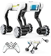 WEACFUS Smart Robot Dog with Wheels, 30+ Bionic Actions, Voice & Remote Control, Programmable Mov...