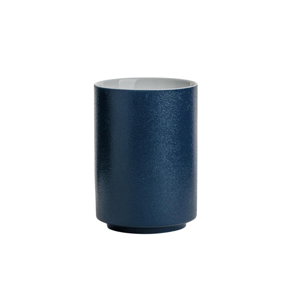 RabyLeo Simple frosted ceramic mug, toothbrush holder, hotel wash cup, home B&B toothbrush cups. (Navy blue)